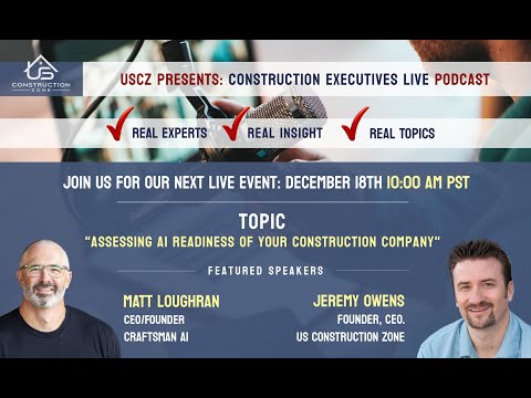 YouTube thumbnail for Assessing AI Readiness of Your Construction Company with Matthew Loughran