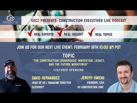 YouTube thumbnail for Construction Crossroads: Innovation, Legacy, and the Future Workforce with David Hernandez