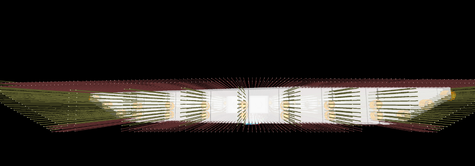 Section view of longitudinal bridge rebar