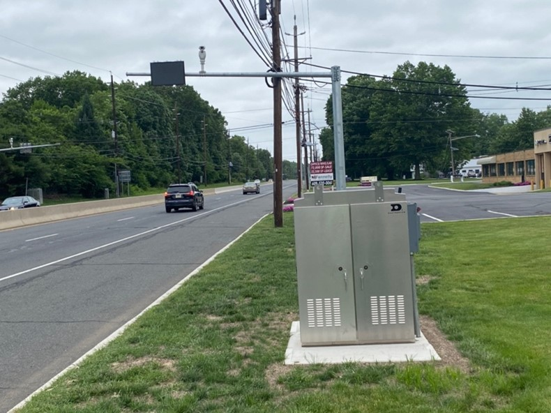 New Jersey road shoulder installation Route 1