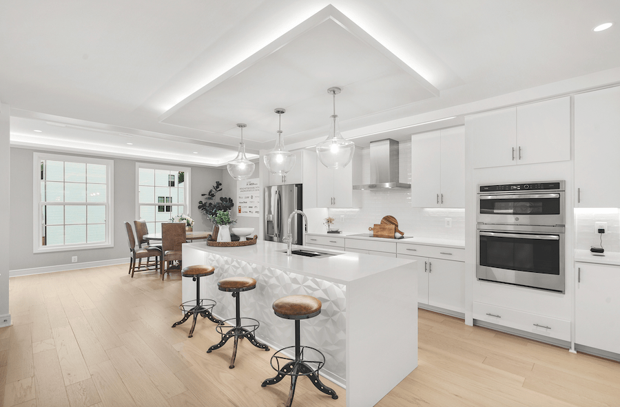 The kitchen in 2022 Builder of the Year Van Metre Homes' POWERhaus